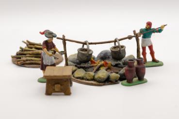 Campfire with cook, for 4cm series